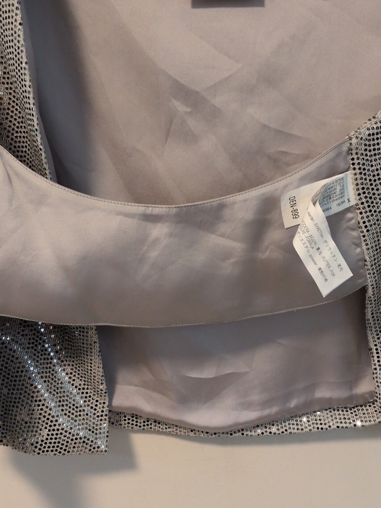Zara Silver Sequin Cape Blazer S - Picture 11 of 16